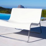 White modern stool Kartell to rent by ibiza-props