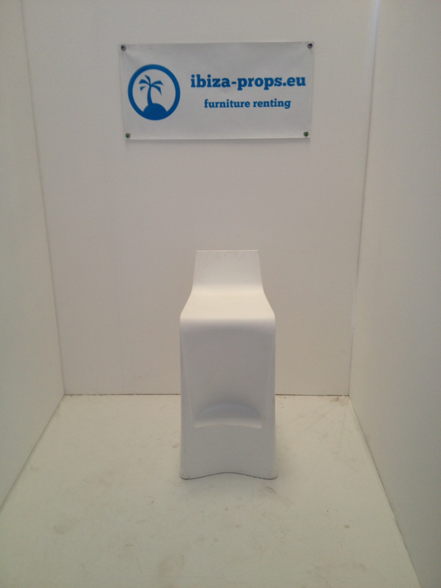 Bar stool Vondom modern white to rent by ibiza-props