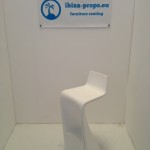 Bar stool Vondom modern white to rent by ibiza-props