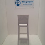 Bar stool modern white to rent by ibiza-props
