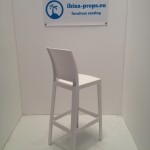 Bar stool modern white to rent by ibiza-props