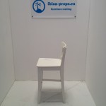 Bar stool wood white to rent by ibiza-props