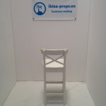 Bar stool wood white to rent by ibiza-props